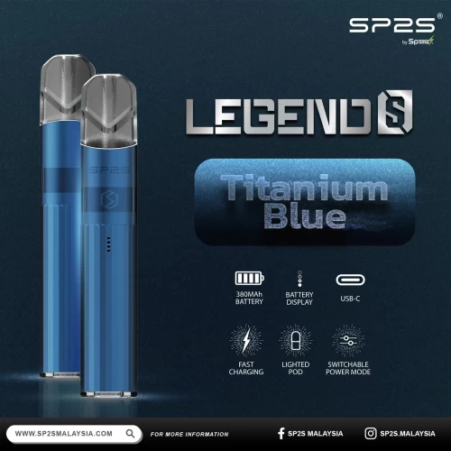 SP2S鈦色主機｜升級版電子煙主機・通用一代煙彈・16色可選
